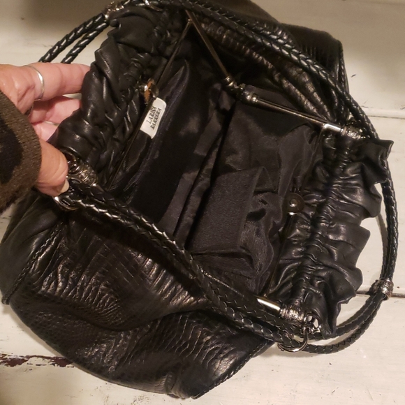 Larisa Barrera authentic black lambskin shoulder bag purse. - Picture 8 of 8